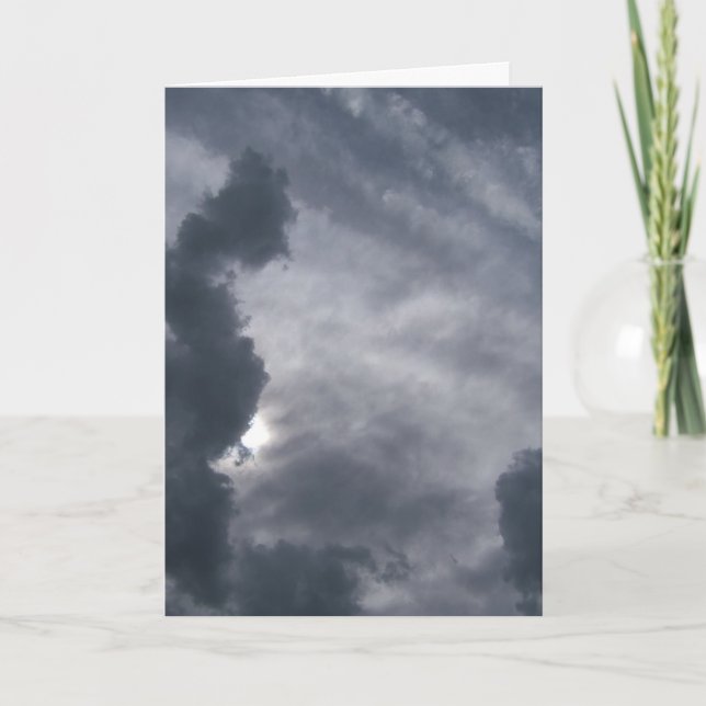 "Together" Sympathy card with grey cloud and sun (Front)