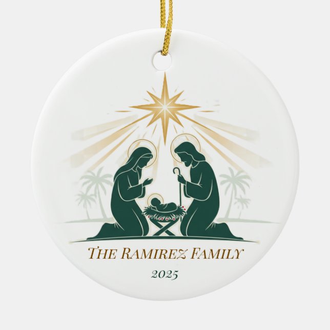 Together Under the Star Nativity Ornament (Front)