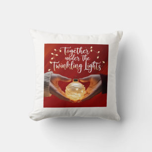 Together Under the Twinkling Lights - Festive Glow Cushion