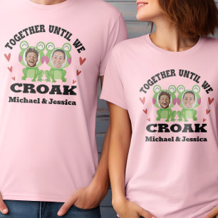 Together Until We Croak Frog Custom Names & Faces T-Shirt