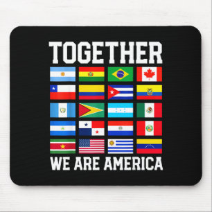 Together We Are America Flags T-shirt.png Mouse Pad