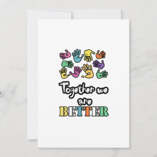 Together We Are Strong And Better Social Motivatio Holiday Card