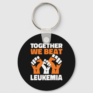 Together We Beat Leukaemia Blood Cancer Awareness Key Ring