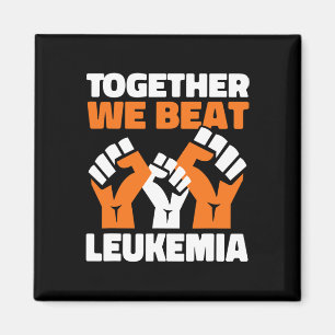 Together We Beat Leukaemia Blood Cancer Awareness Magnet
