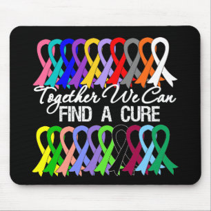 Together We Can Find a Cure Cancer Ribbons Mouse Pad