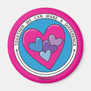Together We Can Make A Difference 2_ Magnet 2.25"