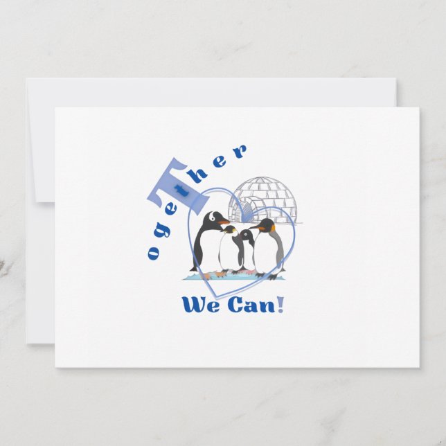 Together We Can | Motivational quote  Invitation (Front)