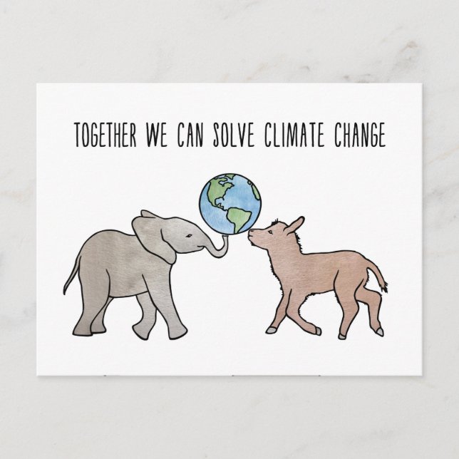 Together We Can Solve Climate Change Postcard (Front)