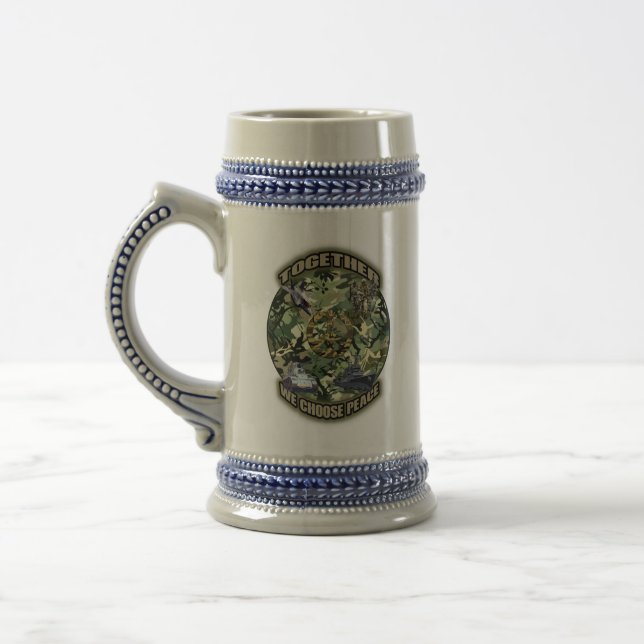 Together, we choose peace beer stein (Left)