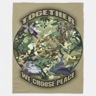 Together, we choose peace fleece blanket
