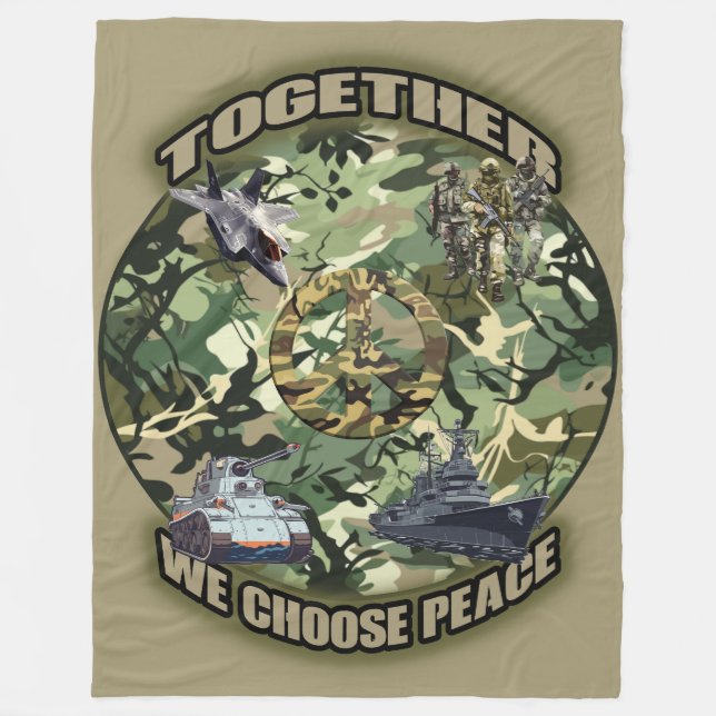 Together, we choose peace fleece blanket (Front)