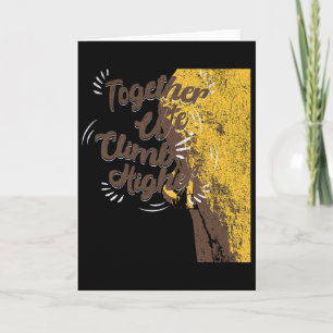 Together We Climb Together Rock Climbing Card