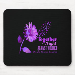 Together we fight against domestic violence awaren mouse pad