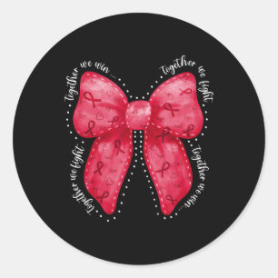 Together We Fight Together We Win Blood Cancer Awa Classic Round Sticker