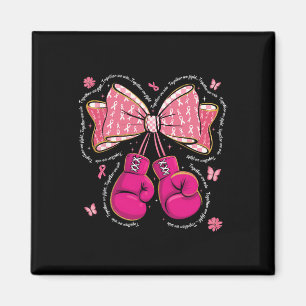 Together We Fight We Win Boxing Gloves Bow Breast  Magnet