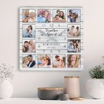 Together We Have It All Quote Family Photo White Square Wall Clock<br><div class="desc">Easily create your own personalised white wooden plank farmhouse style wall clock with your custom photos. The design also features a beautiful handwritten script quote: "Together we have it all". For best results,  crop the images to square - with the focus point in the centre - before uploading.</div>