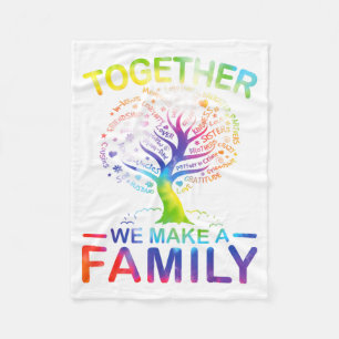 Together We Make A Family Matching Family Reunion Fleece Blanket