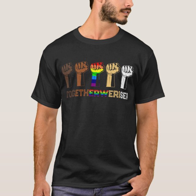 Together We Rise - Black Lives Matter T-Shirt (Front)