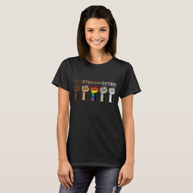 Together We Rise - Black Lives Matter T Shirt (Front Full)