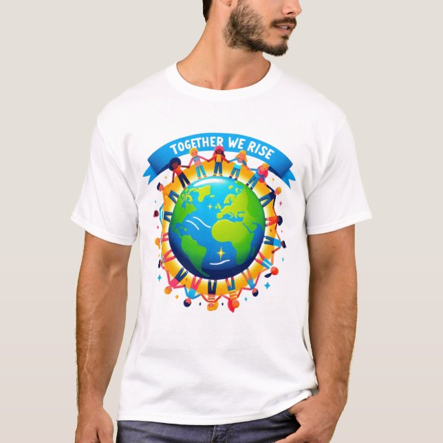 Together We Rise Diversity Unity T-Shirt (Front)