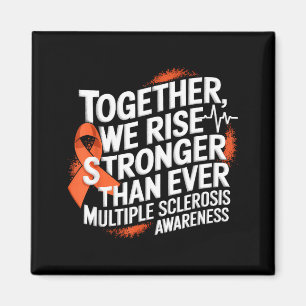 Together We Rise Orange Ribbon Multiple Sclerosis Magnet