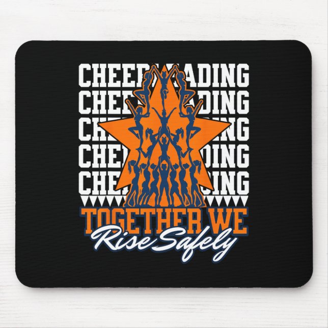 Together We Rise Safely - Cheerleading Safety Awar Mouse Pad (Front)