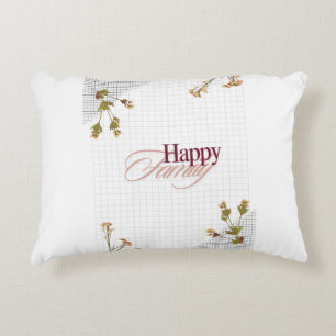 "Together We Shine: Happy Family Design Pillow" Decorative Cushion