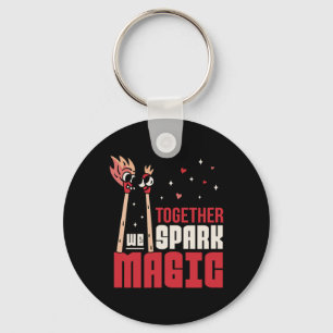 Together We Spark Magic Couple's Love Key Ring
