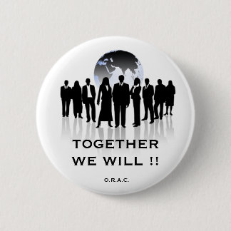Together we will 2 6 cm round badge