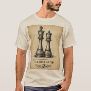 Together We Win Vintage Chess Couple T-Shirt
