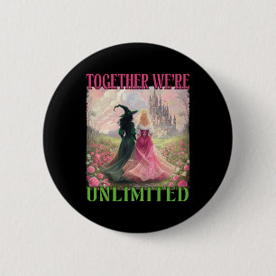 Together Witches Unlimited Pink Green Witch Hallow 6 Cm Round Badge