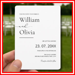 Together With Their Families Wedding Invitation