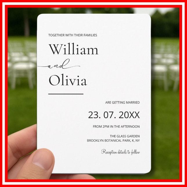 Together With Their Families Wedding Invitation (Creator Uploaded)