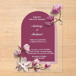 Together with their families wedding invitation