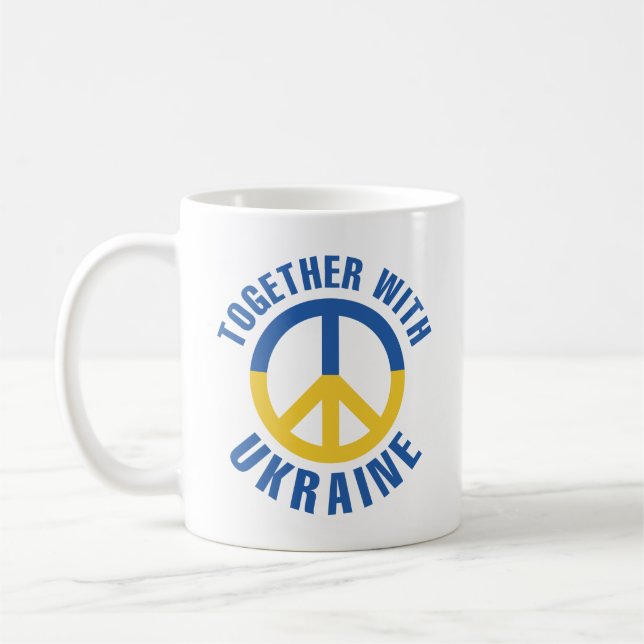 Together With Ukraine Coffee Mug (Left)