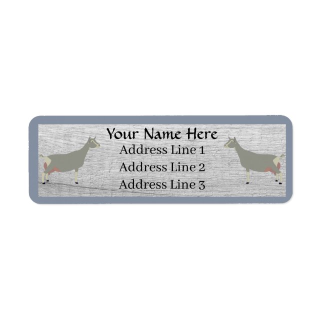 Toggenburg Dairy Goat Herd Return Address Label (Front)