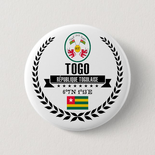 Togo 6 Cm Round Badge (Front)