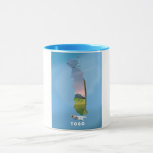 Togo African map travel print Mug
