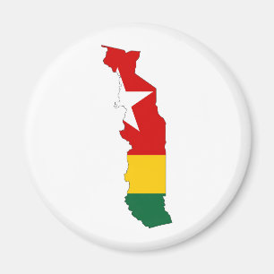 togo country flag map magnet