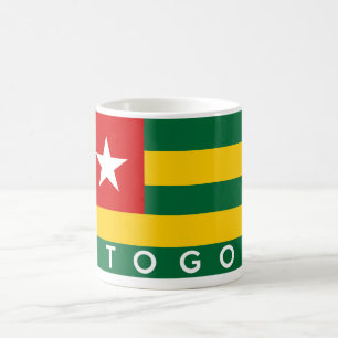 togo country flag symbol name text coffee mug