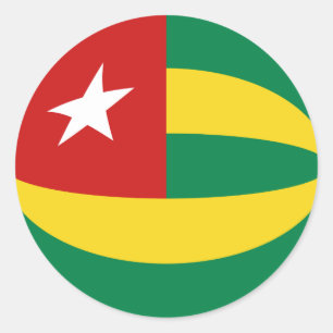 Togo Fisheye Flag Sticker