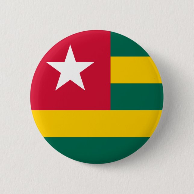 togo flag 6 cm round badge (Front)