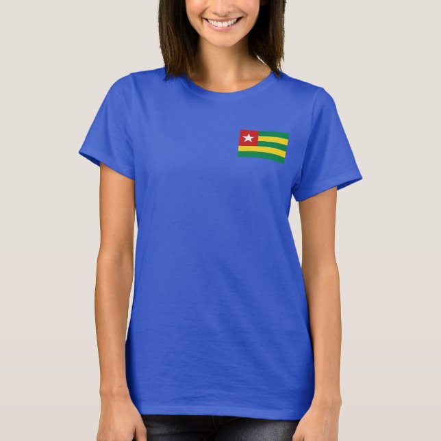 Togo Flag and Map dk T-Shirt (Front)