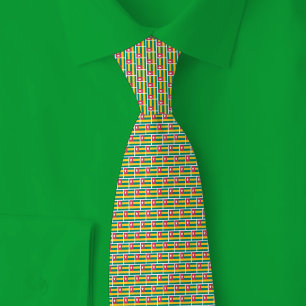 Togo Flag Brick Pattern Tie