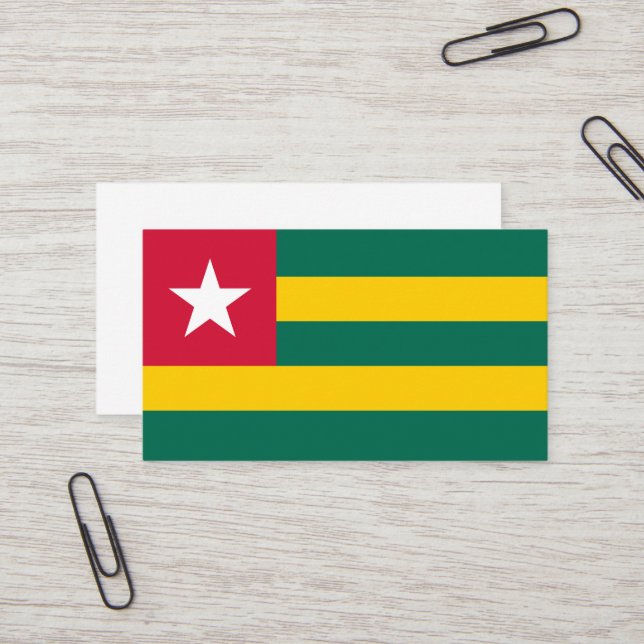Togo flag business card (Front/Back In Situ)
