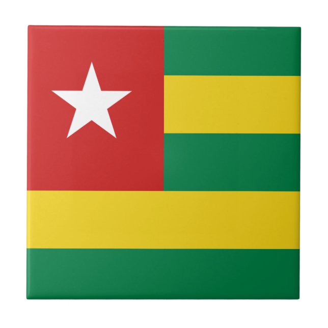 Togo Flag Ceramic Tile (Front)