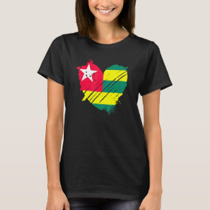Togo Flag I Love Togo It Is In My Dna Togolese Peo T-Shirt