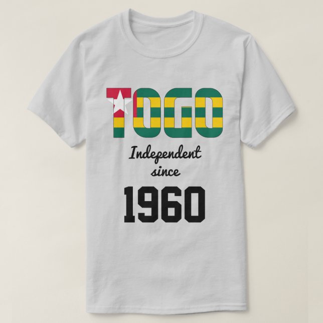 Togo Flag Independence Celebration T-Shirt (Design Front)