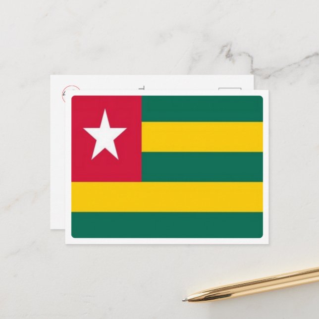 Togo - Flag - Postcard (Front/Back In Situ)