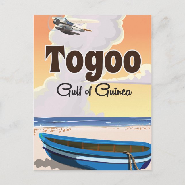 Togo Gulf of Guinea travel poster print Postcard (Front)